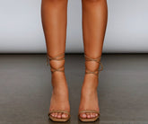 Tied Up Lace-Up Stiletto Heels Sai Feel